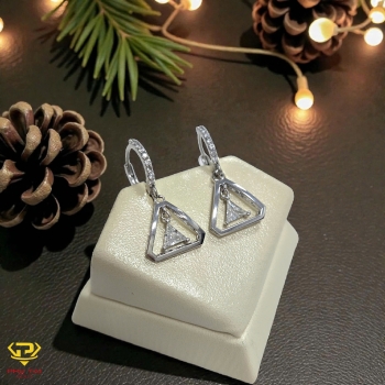 Bông tai vàng trắng (mã BT 42412)